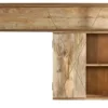 Wandregal 120x85cm 'Houston' Mango natur & goldfarbig