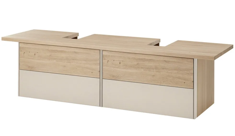 Waschbeckenunterschrank 170cm 'Avallon' Wildeiche geölt & creme