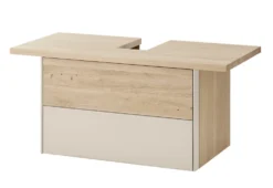 Waschbeckenunterschrank 75cm 'Avallon' Wildeiche geölt & creme