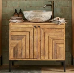 Waschbeckenunterschrank 75x65cm 'Dreams' Mango massiv