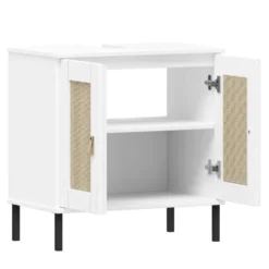 Waschbeckenunterschrank 62x65cm 'Seattle' Kiefer massiv weiß