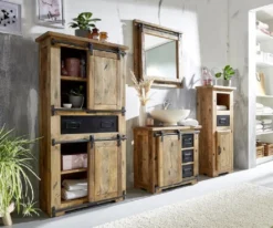 Waschbeckenunterschrank 108x64cm 'Railroad' Mango & Eisen