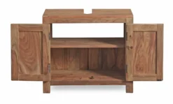 Waschbeckenunterschrank 70x60cm 'Oxford' Sheesham massiv 2 Türen