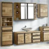 Waschbeckenunterschrank 108x64cm 'Timbero' Eiche massiv hängend oder stehend