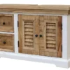 Waschbeckenunterschrank 100x60cm 'Nizza' Mango weiß natur 2Türen