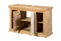 Waschbeckenunterschrank 107x68cm 'Tibet' Mango natur & weiß antik