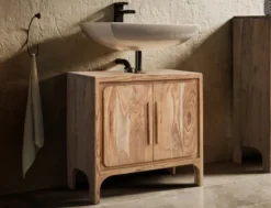 Waschbeckenunterschrank 60x57cm 'Pure' Akazie massiv