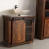 Waschbeckenunterschrank 68x64cm 'Bayamo' Mango & Eisen