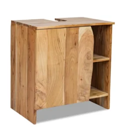 Waschbeckenunterschrank 62x65cm 'Wing' Akazie massiv honig