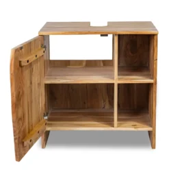 Waschbeckenunterschrank 62x65cm 'Wing' Akazie massiv honig