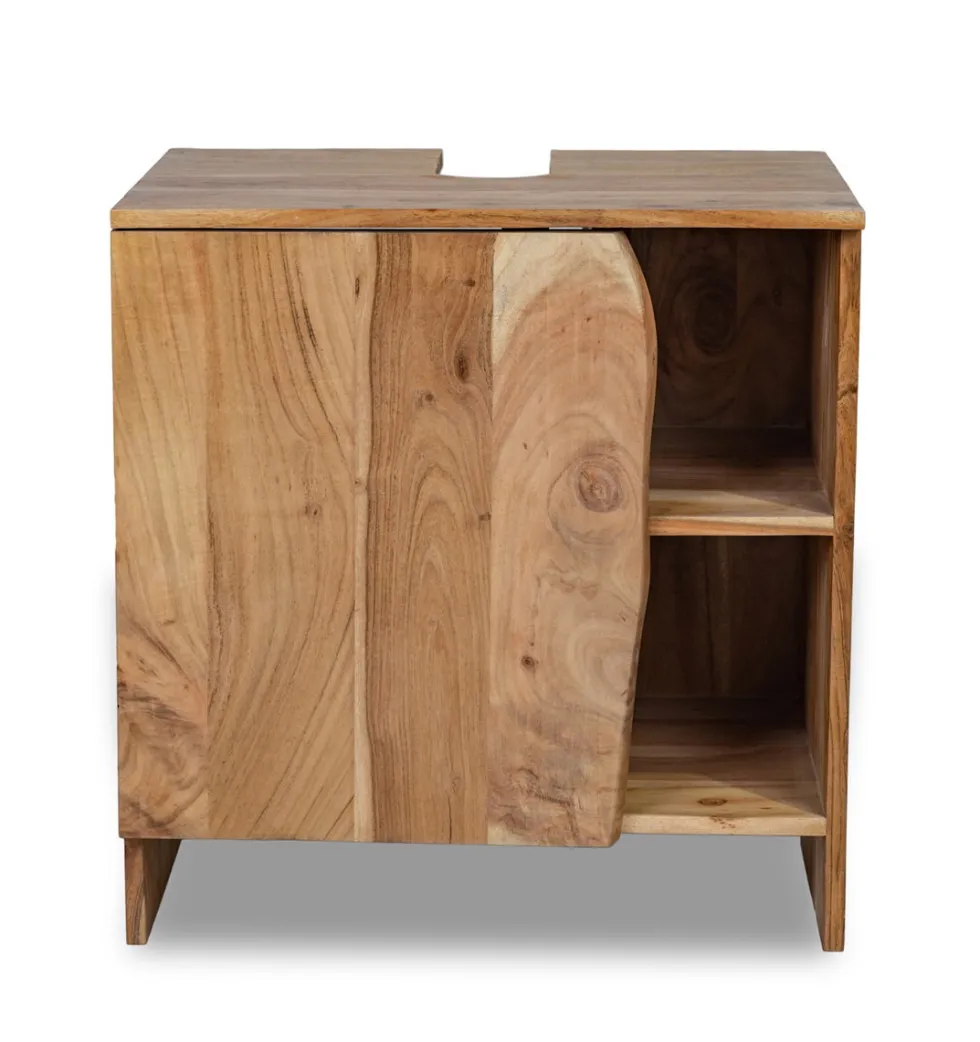 Waschbeckenunterschrank 62x65cm 'Wing' Akazie massiv honig