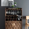 Weinregal 75x115cm "Assuan" Mango & Metall goldfarbig WZ-0462