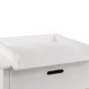 Wickelkommode 91cm mit Aufsatz "Maja" Kiefer massiv weiß lackiert