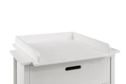 Wickelkommode 91cm mit Aufsatz "Maja" Kiefer massiv weiß lackiert