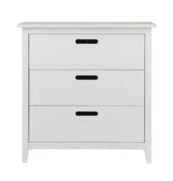Wickelkommode 91cm mit Aufsatz "Maja" Kiefer massiv weiß lackiert
