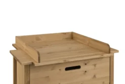 Wickelkommode 91cm mit Aufsatz "Maja" Kiefer massiv laugenfarbig