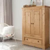 Wäscheschrank 108cm 'Anne' Kiefer eichefarbig