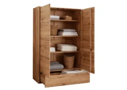 Wäscheschrank 100x155cm "Messina" Wildeiche massiv